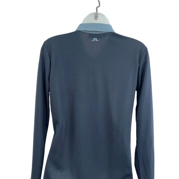J Lindeberg Laika TX Jaquard Polo Bodysuit Women's Medium Blue Long Sleeves - Picture 8 of 12